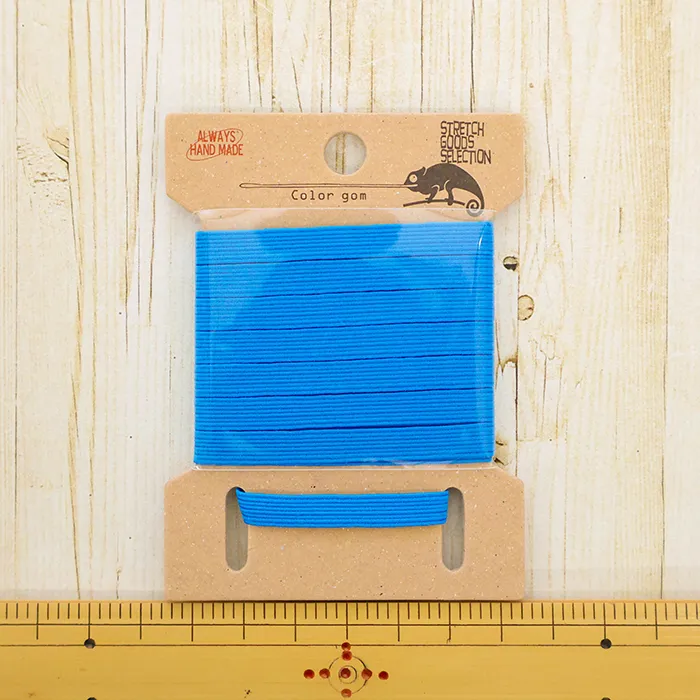 SGネオンカラーゴム　6ｍｍ平1.5ｍ　ネオンブルー