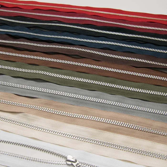 金属ファスナーオープン　シルバー　80cm