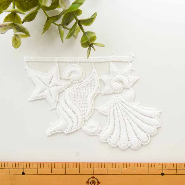 綿モチーフレース　(1柄)　シェル