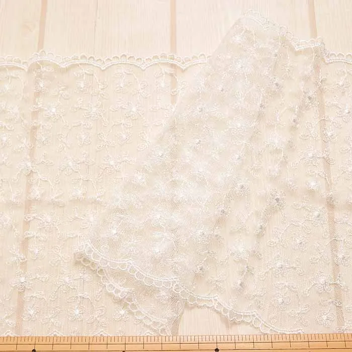 広幅チュールレース　180mm