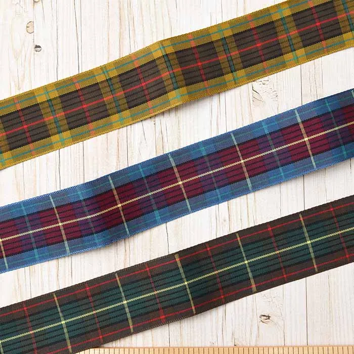 小西リボン　チェック24mm