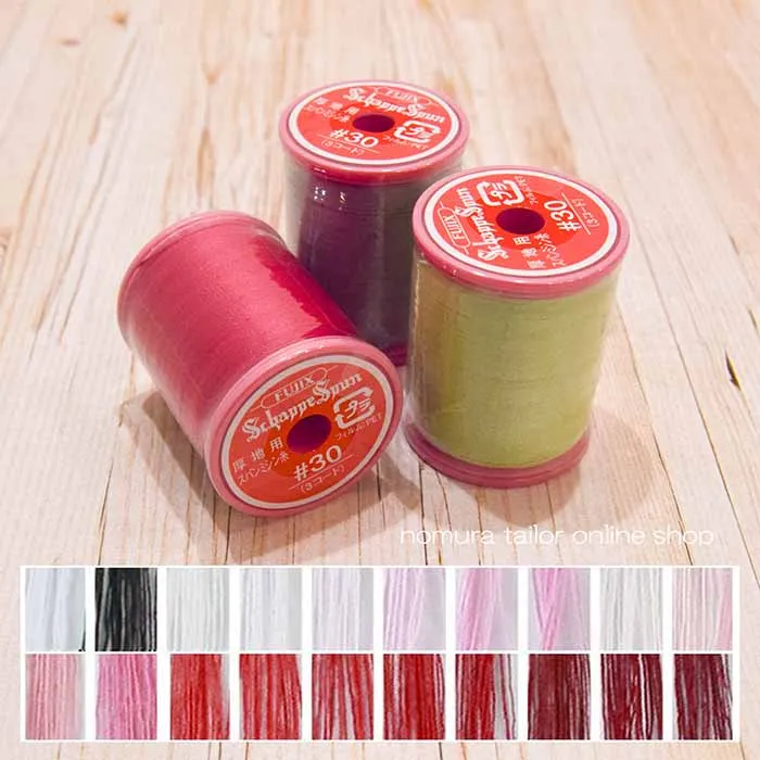 シャッペスパンミシン糸　30番手100ｍ巻き　厚地用≪白・黒・生成り・レッド≫