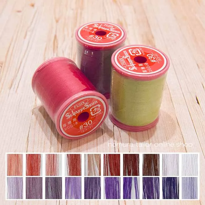 シャッペスパンミシン糸　30番手100ｍ巻き　厚地用≪オレンジ・パープル≫
