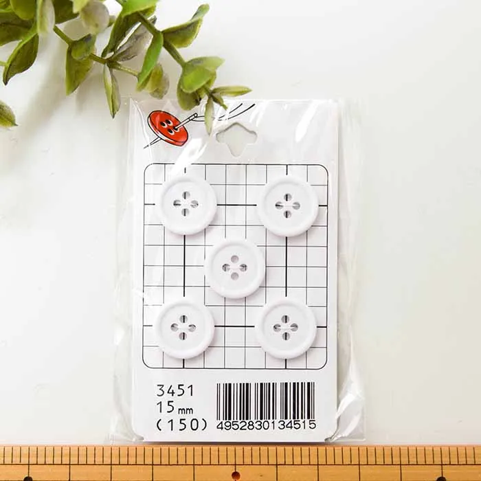 プラスチックボタン　15mm