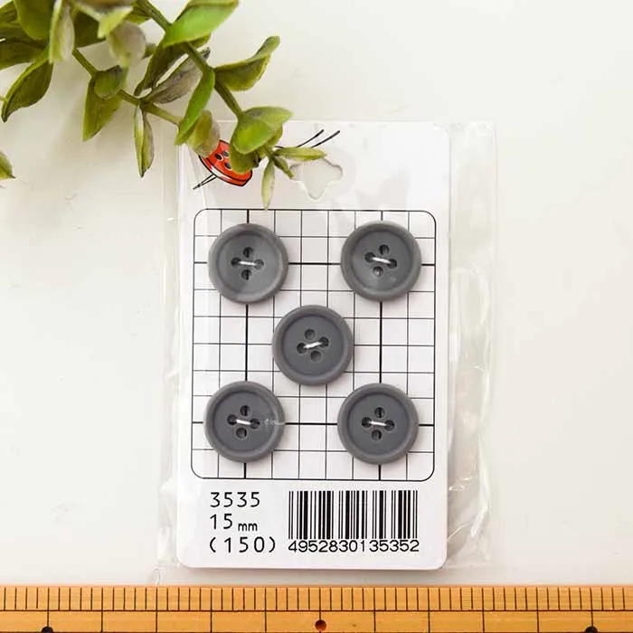プラスチックボタン　15mm
