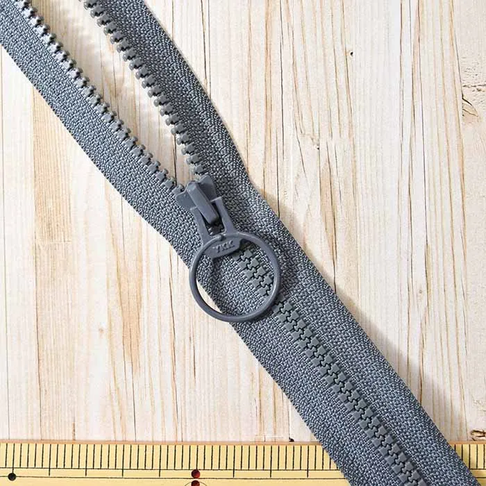 ビスロンファスナー80cm　リング付き　オープン