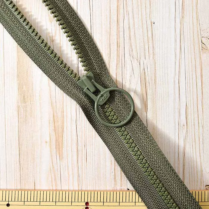 ビスロンファスナー80cm　リング付き　オープン