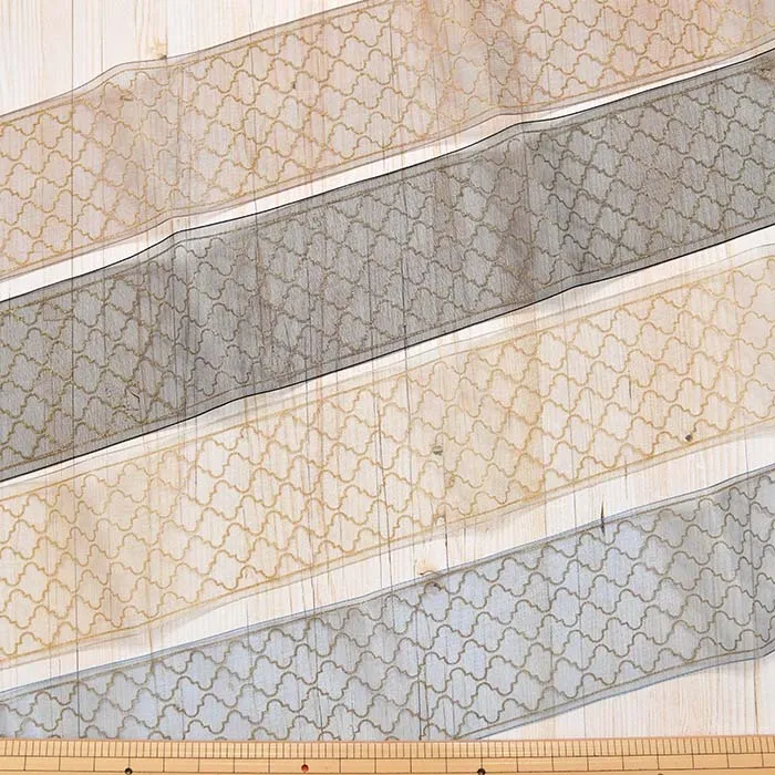 モクバ　プリントオーガンジーリボン　モロッカン