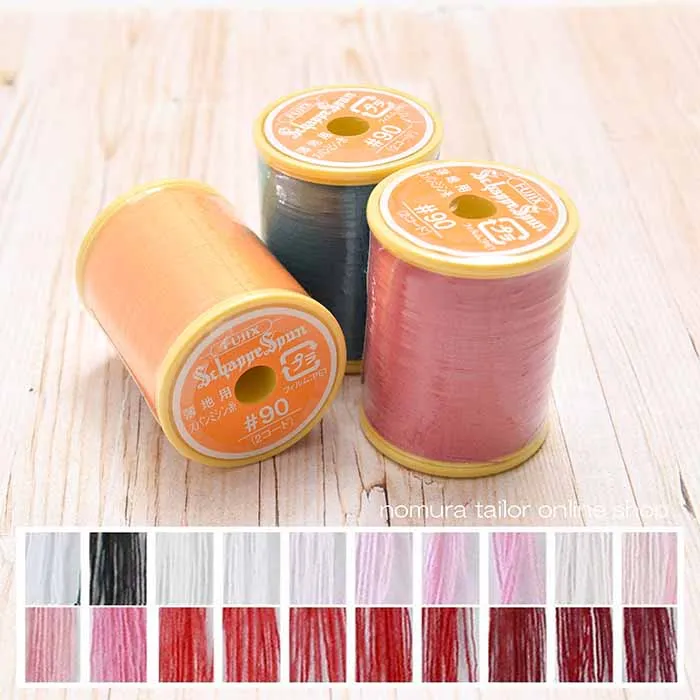シャッペスパンミシン糸　90番手300ｍ巻き　薄地用≪白・黒・生成り・レッド≫