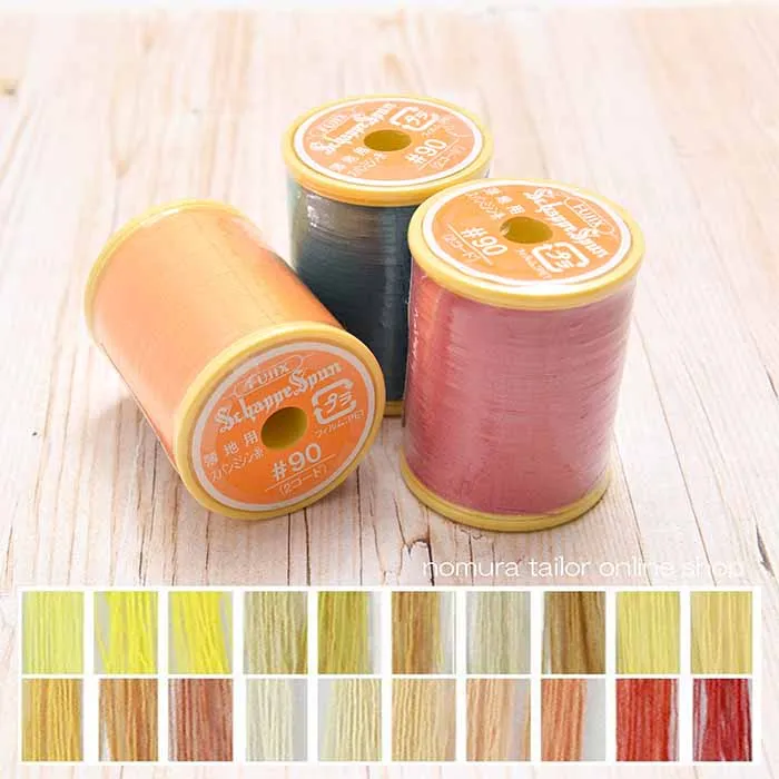 シャッペスパンミシン糸　90番手300ｍ巻き　薄地用≪イエロー・オレンジ系≫
