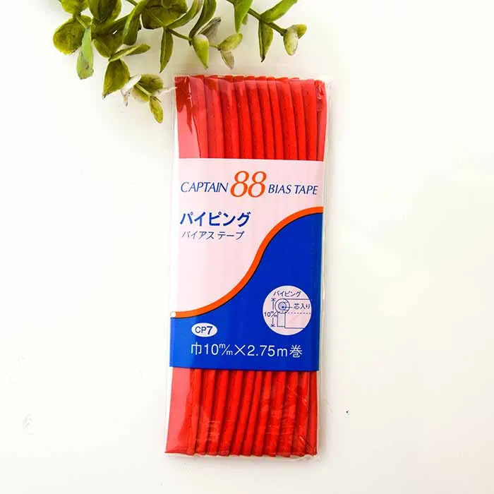 バイアステープ　パイピング