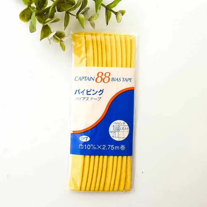 バイアステープ　パイピング