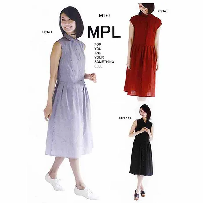 パターン　型紙　タック2スリーブシャツドレス