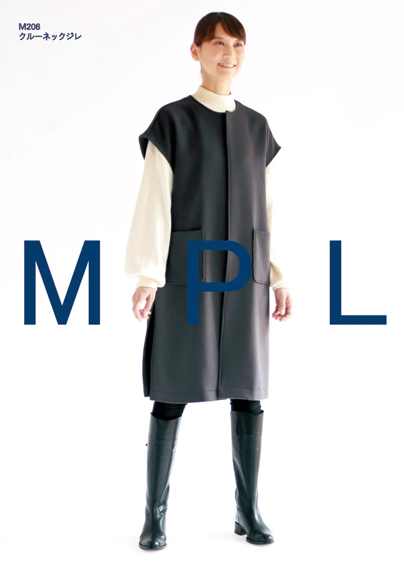 型紙・パターン　クルーネックジレ