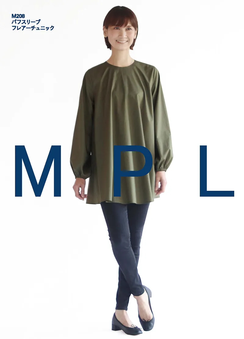 パターン・型紙　パフスリーブ　フレアーチュニック