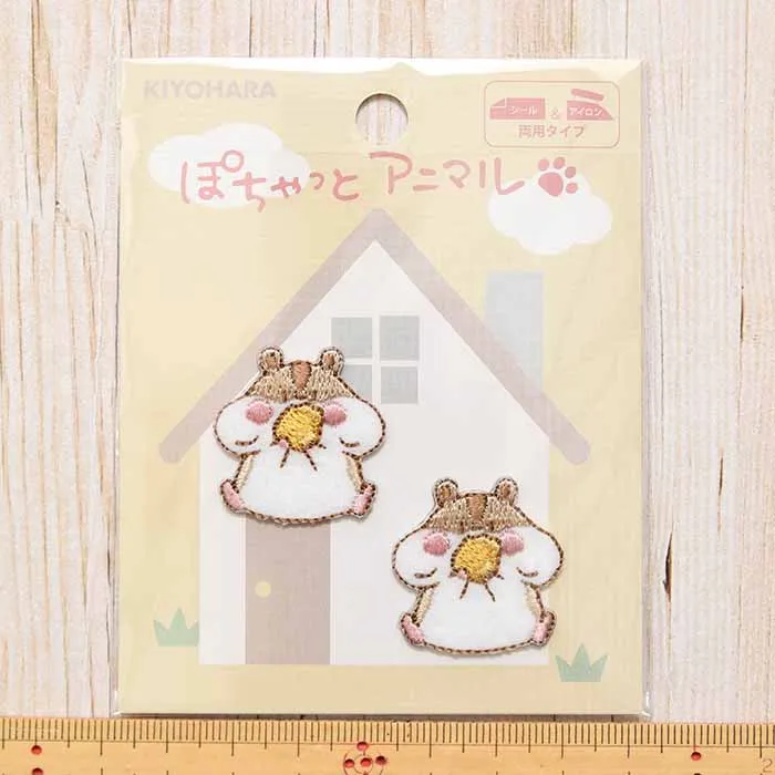 2Way接着ワッペン　ぽちゃっとアニマル