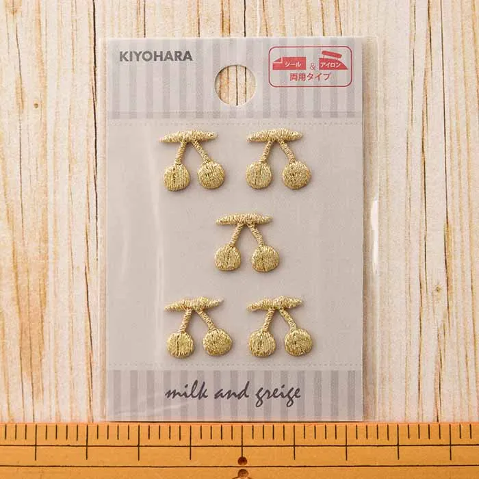 2Way接着ワッペン　ミルクアンドクレージュ　サクランボ