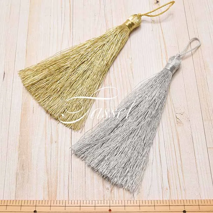 メタリックヤーンタッセル　約11.0cm