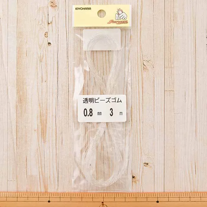 透明ビーズゴム　0.8mm