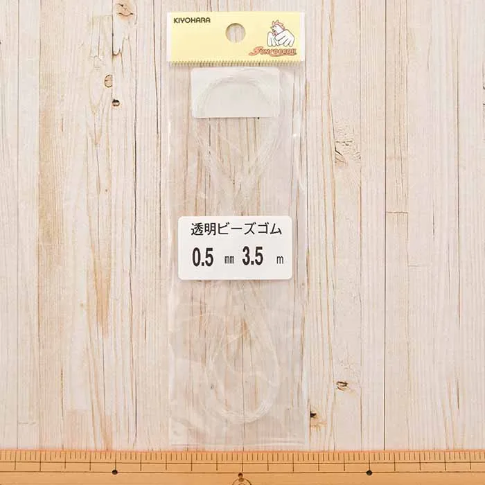 透明ビーズゴム　0.5mm