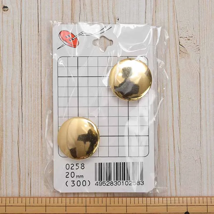 ポリエステルボタン　足つき　20ｍｍ