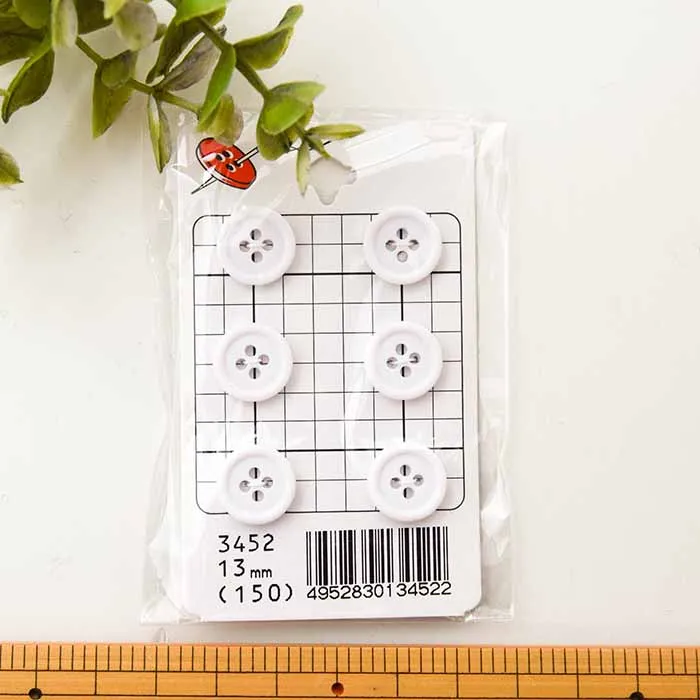 プラスチックボタン　13mm