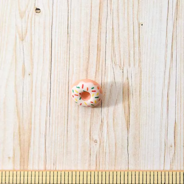 足つきボタン18ｍｍ　ドーナツ　カラフルスプレー