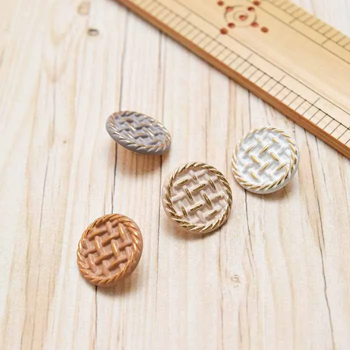 箱ボタン　ツイード15mm