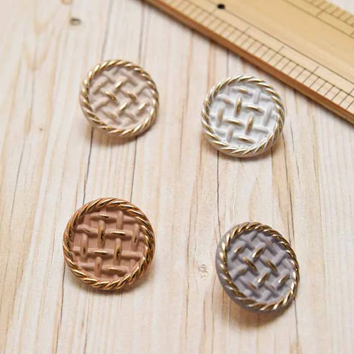 箱ボタン　ツイード18mm