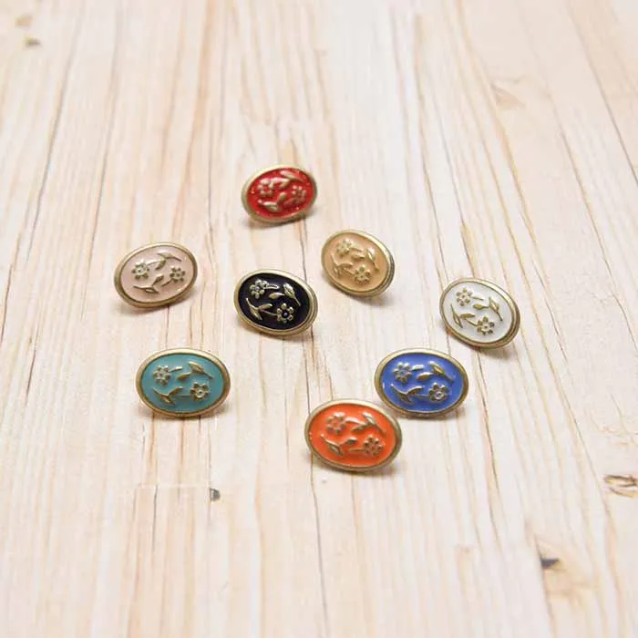 箱ボタン　フラワーオールバル13mm