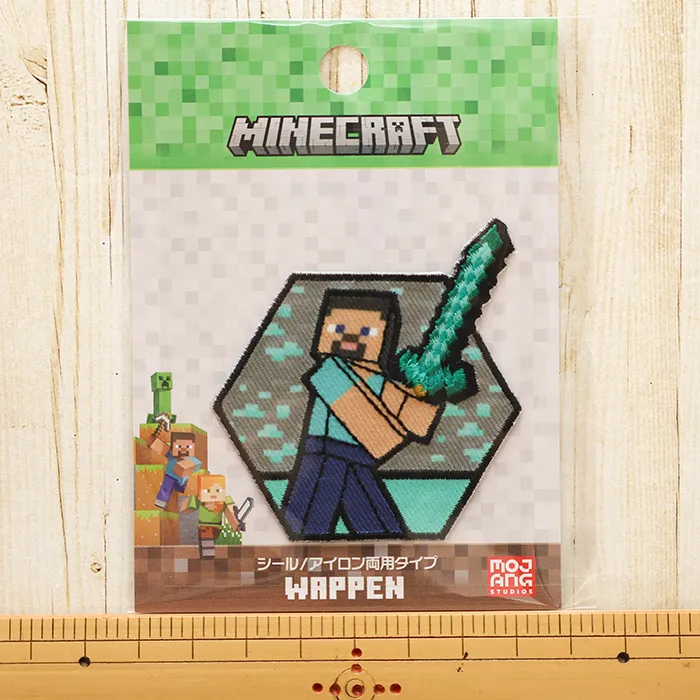 2wayワッペン　マインクラフト(大)　STEVE
