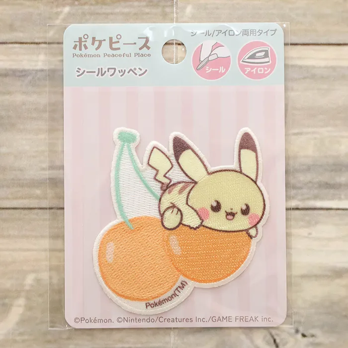 2wayワッペン　ポケピース大　ピカチュウ