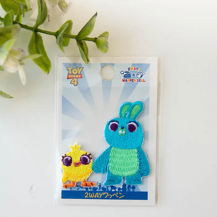 アイロン接着ワッペン　トイストーリー4　ダッキー＆バニー　小