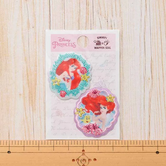 2way接着ワッペン　プリンセス　アリエル　マーメイド（小）