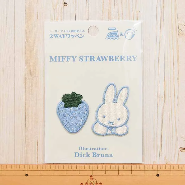 2way接着ワッペン Miffy Strawberryワッペン