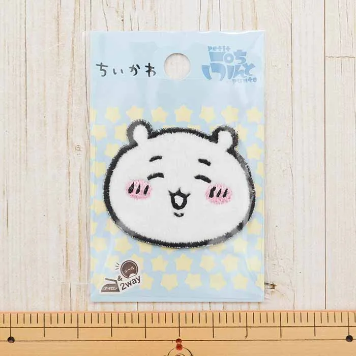 2way接着ワッペン　刺繍ボア　ちいかわ（3-058-gw-9014）