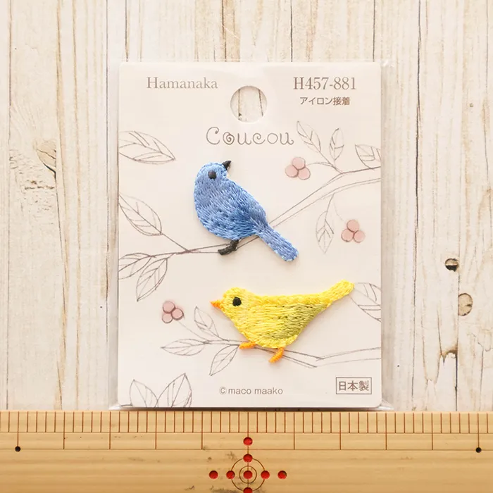アイロン接着ワッペン　Coucou　小鳥