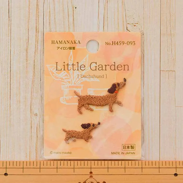 アイロン接着ワッペン little Garden Dachshund