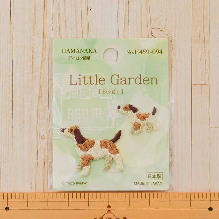 アイロン接着ワッペン little Garden Beagle
