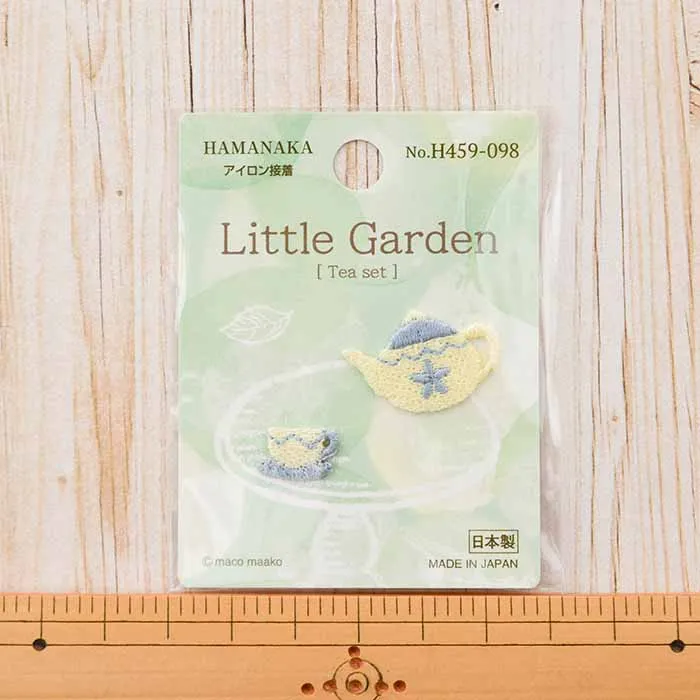 アイロン接着ワッペン　little garden Tea set