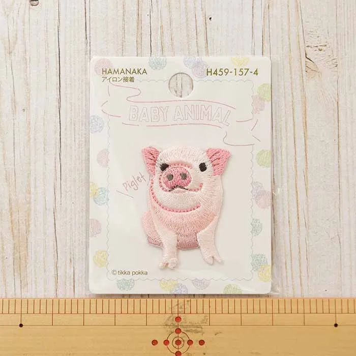 アイロン接着ワッペン　BABY ANIMAL　ぶた