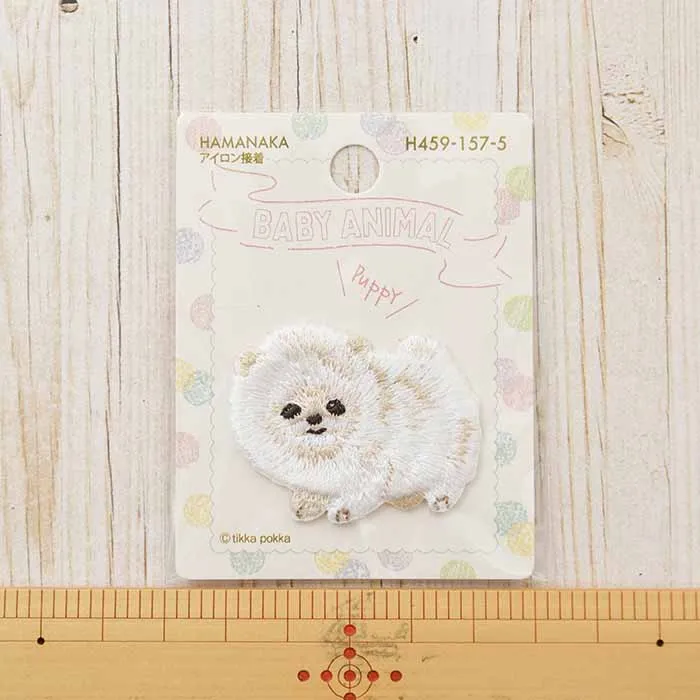 アイロン接着ワッペン　BABY ANIMAL　ポメラニアン