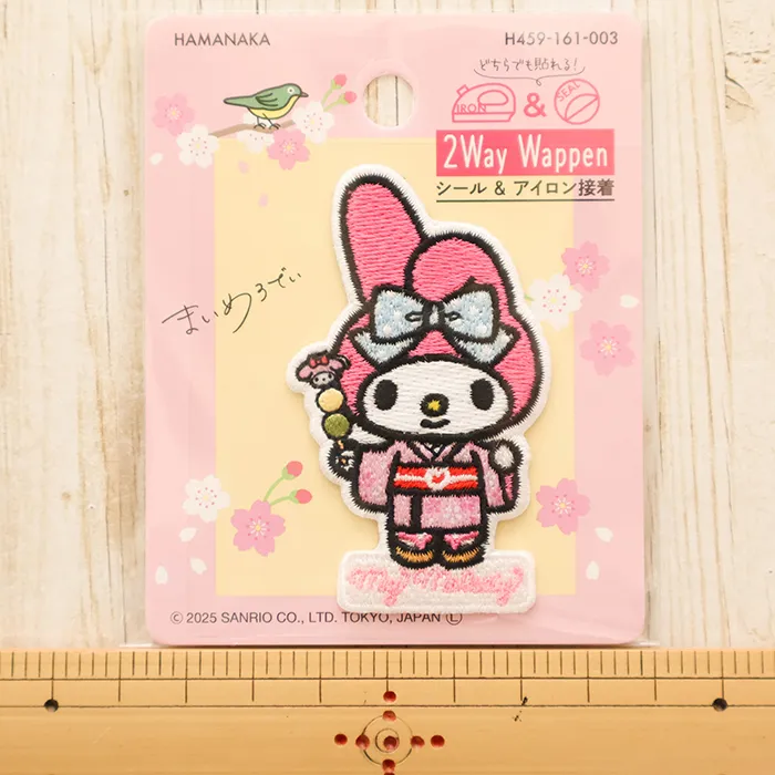 2wayワッペン　サンリオ　日本のお祭り　マイメロ　おだんご