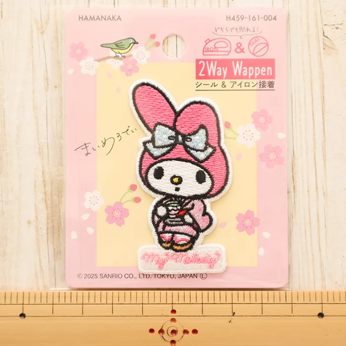 2wayワッペン　サンリオ　日本のお祭り　マイメロ　抹茶