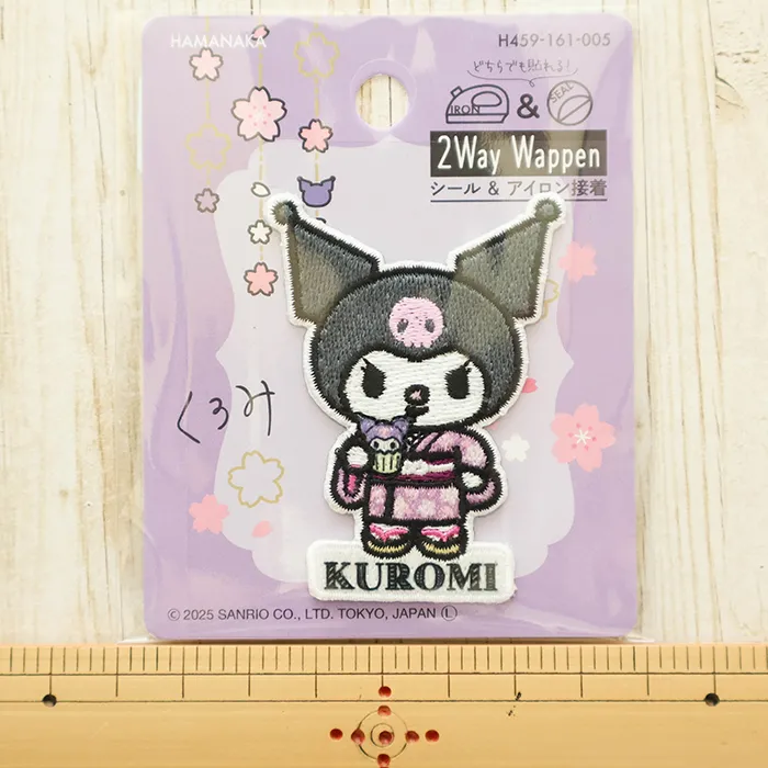 2wayワッペン　サンリオ　日本のお祭り　クロミ　カップケーキ