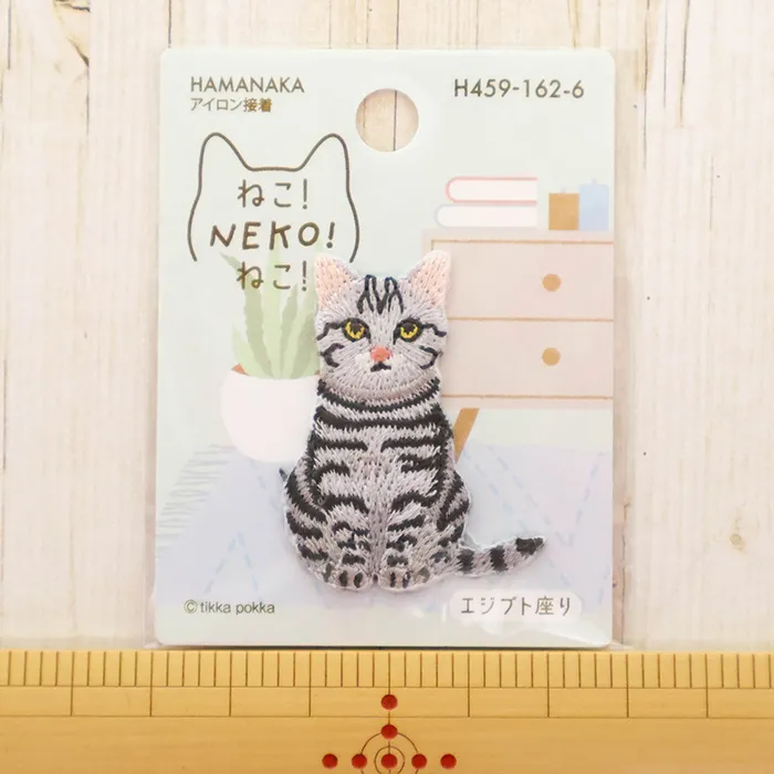 アイロン接着ワッペン　ねこ！NEKO！ねこ！　エジプト座り