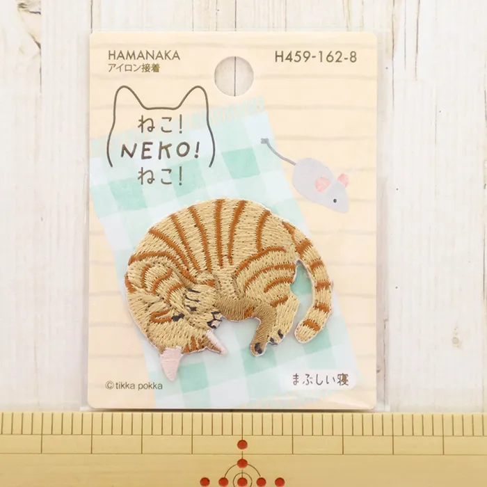 アイロン接着ワッペン　ねこ！NEKO！ねこ！　まぶしい寝