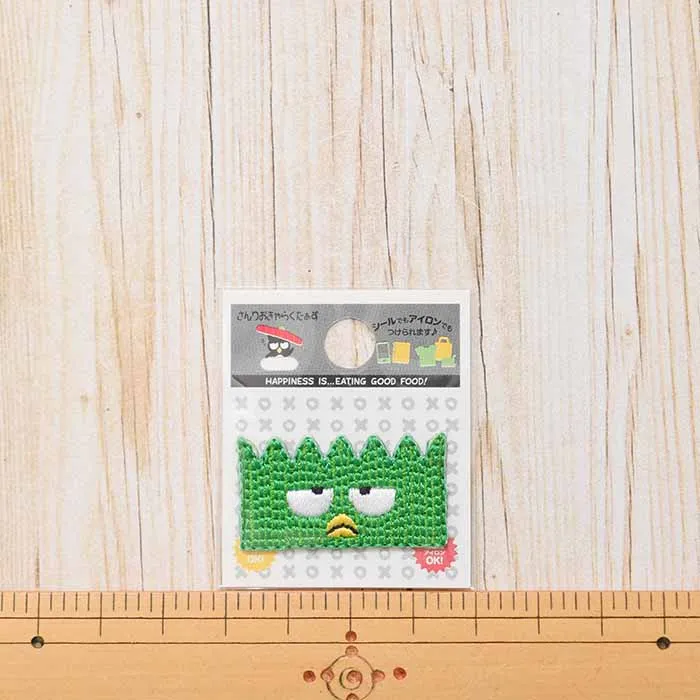 2way接着ワッペン　ミニワッペン　お寿司やさん　バッドばつ丸2