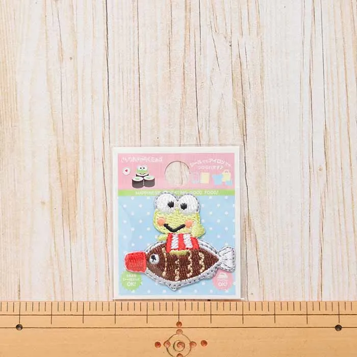 2way接着ワッペン　ミニワッペン　お寿司やさん　けろけろけろっぴ2