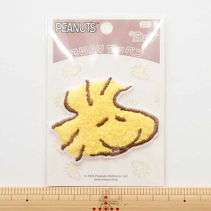 2wayワッペン　PEANUTS　ウッドストック　フェイス